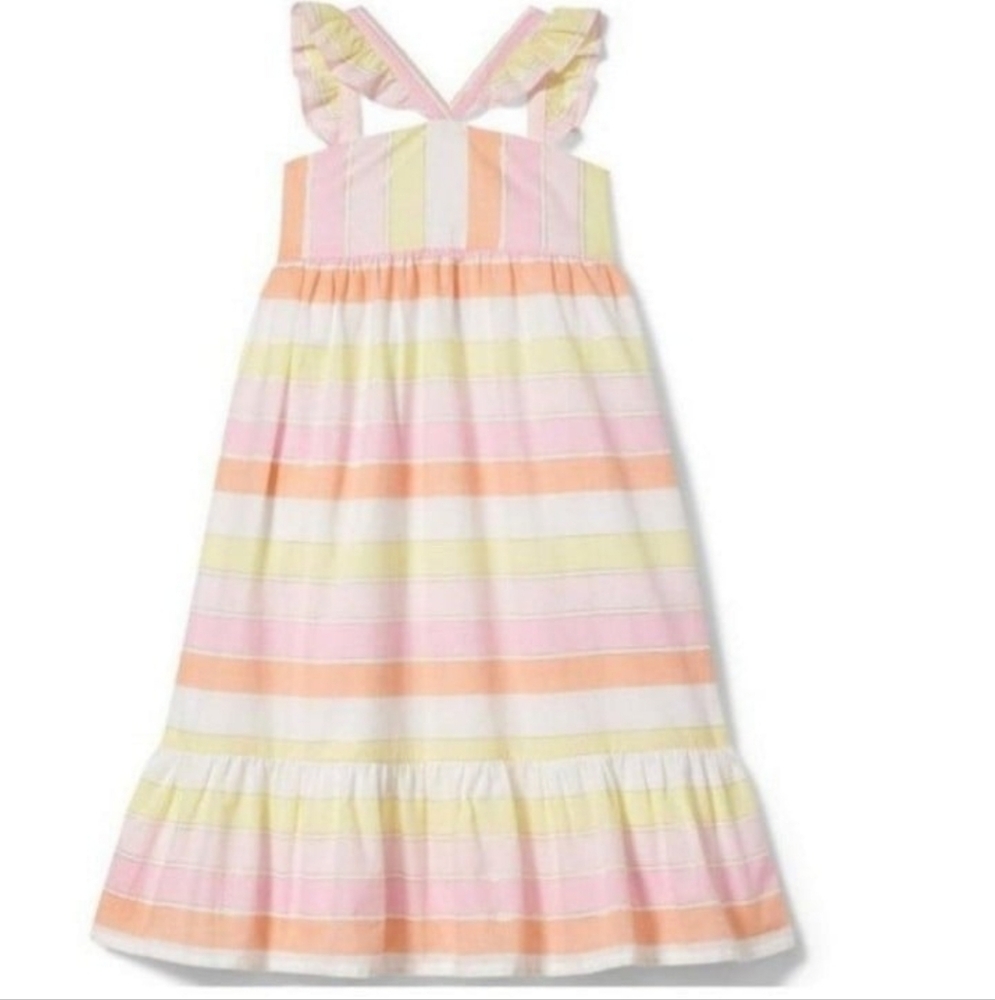 Janie and Jack fairy tale rainbow pink maxi dress size 5